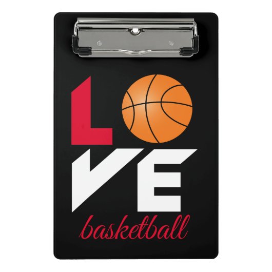 Mini Porte-bloc Aimer le basket-ball (Devant)