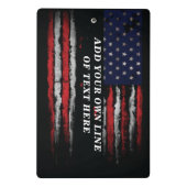 Mini Porte-bloc Ajouter votre propre texte sur grunge American fla (Dos)