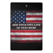 Mini Porte-bloc Ajouter votre texte sur le drapeau américain (Dos)
