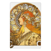 Mini Porte-bloc Alfonse Mucha Zodiac Art nouveau femme (Dos)