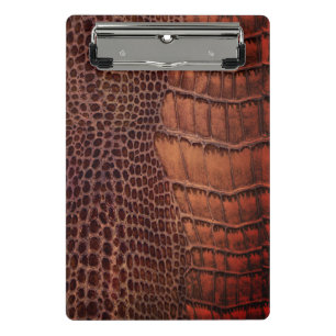 Mini Porte-bloc Aligator Classic Reptile en cuir (Faux)