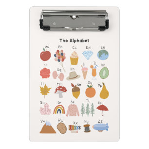 Mini Porte-bloc Alphabet de A à Z avec images pour enfants