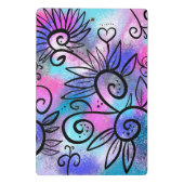 Mini Porte-bloc Amusant petit oiseau floral (Dos)