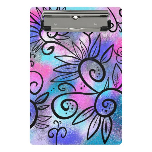 Mini Porte-bloc Amusant petit oiseau floral (Devant)