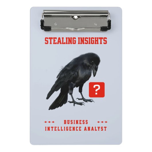 Mini Porte-bloc Analyste en intelligence d'affaires Crow (Devant)