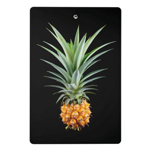 Mini Porte-bloc Ananas avec grande coiffure sur arrière - plan noi (Dos)