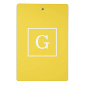 Mini Porte-bloc Ananas jaune blanc encadré Monogramme initial (Dos)