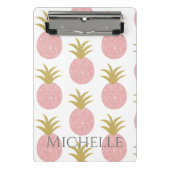 Mini Porte-bloc Ananas rose monogramme (Devant)