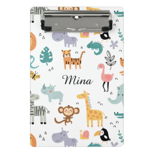 Mini Porte-bloc Animaux de la jungle mignons safari personnalisés