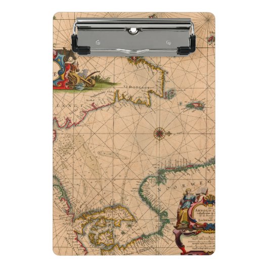 Mini Porte-bloc Antique vieille carte inspirée (1) (Devant)