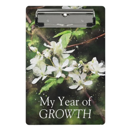 Mini Porte-bloc Aquarelle blanche simple (Devant)