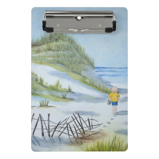 Mini Porte-bloc Aquarelle de plage (Devant)