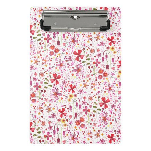 Mini Porte-bloc Aquarelle Fleur Sauvage Ditsy (Devant)