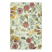 Mini Porte-bloc Aquarelle Florale Fleurs d'abeille Élégante Modern (Dos)