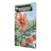 Mini Porte-bloc Aquarelle illustrée Botanique Orange Floral (Angle2)