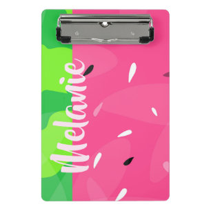 Mini Porte-bloc Aquarelle Melon Graines Pink Green Personnalisée