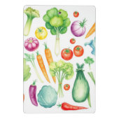 Mini Porte-bloc Aquarelle moderne légumes recettes d'or blanc (Dos)