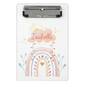 Mini Porte-bloc Aquarelle monogramme mou Arc-en-ciel enfants (Devant)