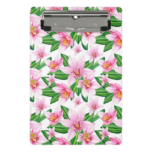 Mini Porte-bloc Aquarelle Orchidées Design 12 (Devant)