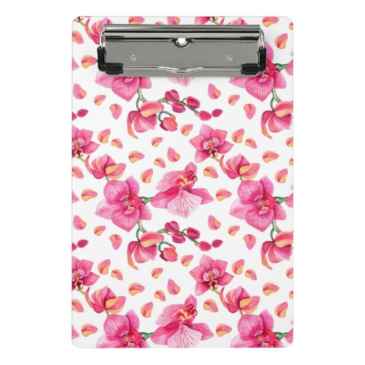 Mini Porte-bloc Aquarelle Orchidées Design 2 (Devant)
