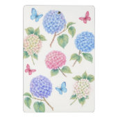 Mini Porte-bloc Aquarelle personnalisée Hydrangea Floral (Dos)