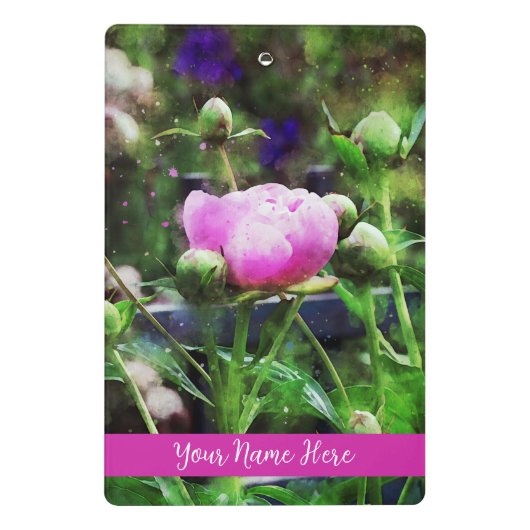 Mini Porte-bloc Aquarelle rose (Dos)