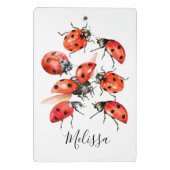 Mini Porte-bloc Aquarelle rouge et noire Ladybug (Dos)