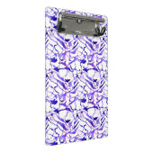 Mini Porte-bloc Aquarelle violette mignonne abstraites lignes moti (Incliné)