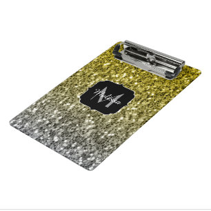 Mini Porte-bloc Argent or brillant foncé parties scintillant ombre