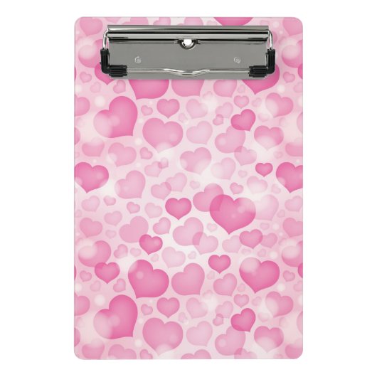 Mini Porte-bloc Arrière - plan avec des coeurs (Devant)