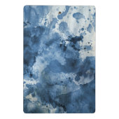 Mini Porte-bloc Arrière - plan bleu abstrait d'aquarelle (Dos)