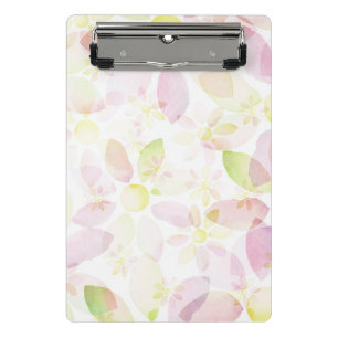 Mini Porte-bloc Arrière - plan conçu de fleur d'aquarelle, textu
