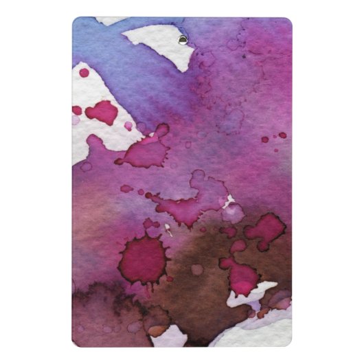 Mini Porte-bloc Arrière - plan pourpre d'aquarelle (Dos)
