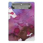 Mini Porte-bloc Arrière - plan pourpre d'aquarelle (Devant)