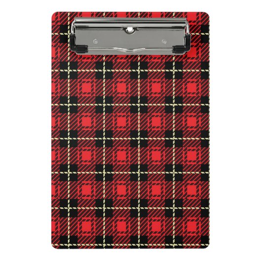 Mini Porte-bloc Arrière - plan rouge de plaid (Devant)