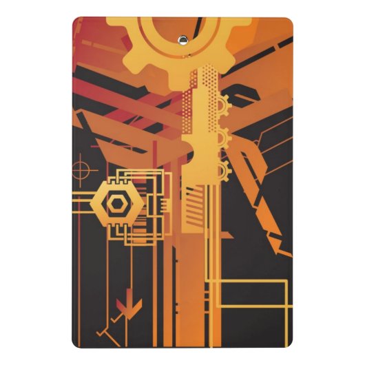 Mini Porte-bloc Arrière - plan tramé technique (Dos)