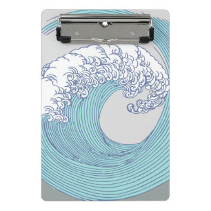 Mini Porte-bloc Art de vague de surf Ukiyo-e japonais vintage de l