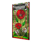 Mini Porte-bloc Art de vitrail fleur rouge vif (Angle2)