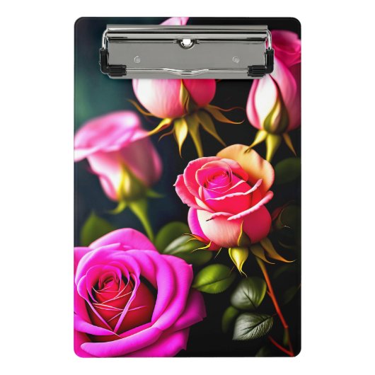 Mini Porte-bloc Art numérique rose Roses-48345 (Devant)