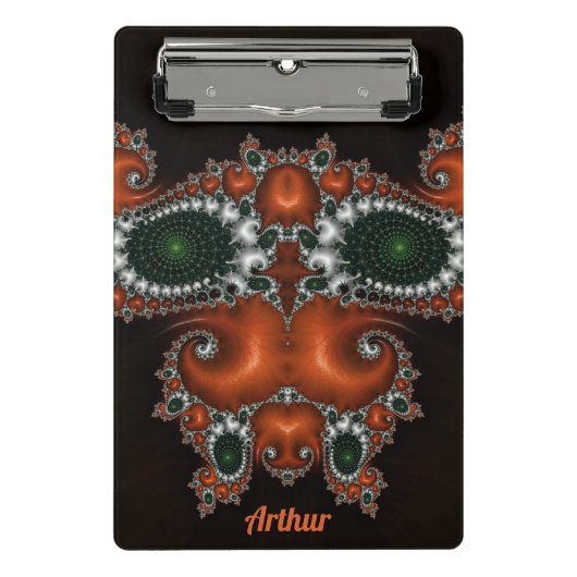 Mini Porte-bloc ARTHUR ~ Design noir, rouge, vert et blanc (Devant)