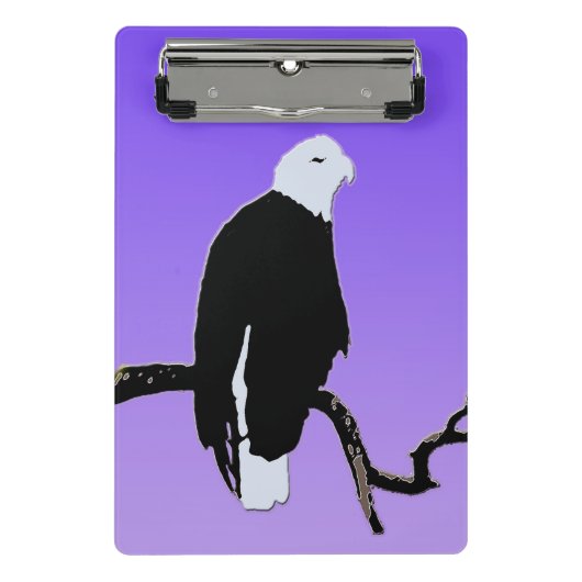 Mini Porte-bloc Bald Eagle at Sunset - Art original de la faune (Devant)