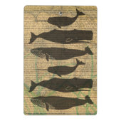 Mini Porte-bloc Baleine antique Vie marine (Dos)