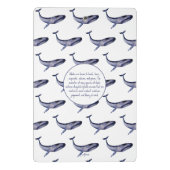 Mini Porte-bloc Baleine bleu aquarelle (Dos)