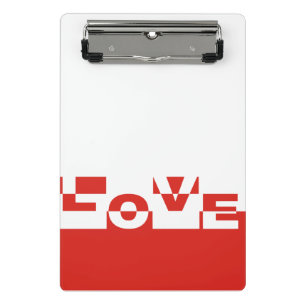 Mini Porte-bloc Bannière d'AMOUR moderne + votre backgr. & idées