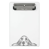 Mini Porte-bloc basset blanc (Devant)