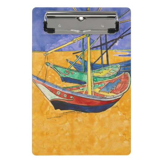 Mini Porte-bloc Bateaux de Van Gogh Impressionnisme Plage (Devant)