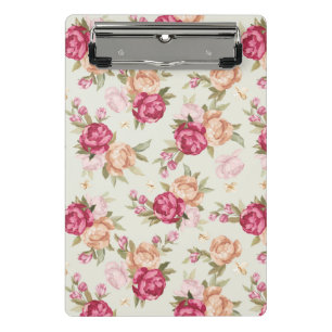 Mini Porte-bloc Beau motif de pivoine de couleur sur le vert