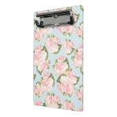 Mini Porte-bloc Beau motif de rose avec le pois bleu (Angle2)