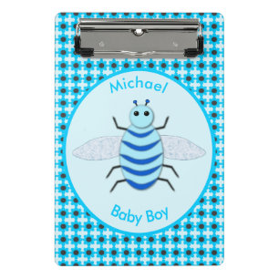 Mini Porte-bloc Bébé Bleu mignon Bee Bee Personnalisé