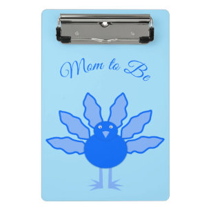 Mini Porte-bloc Bébé bleu mignon Garçon Thanksgiving Turquie Maman